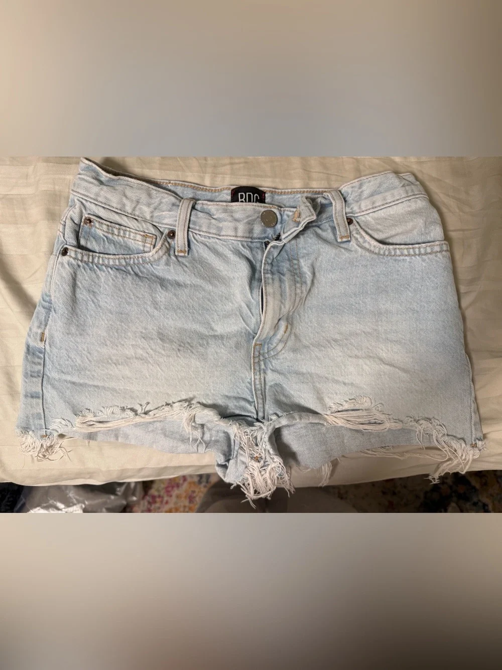 BDG Light Wash Denim Shorts